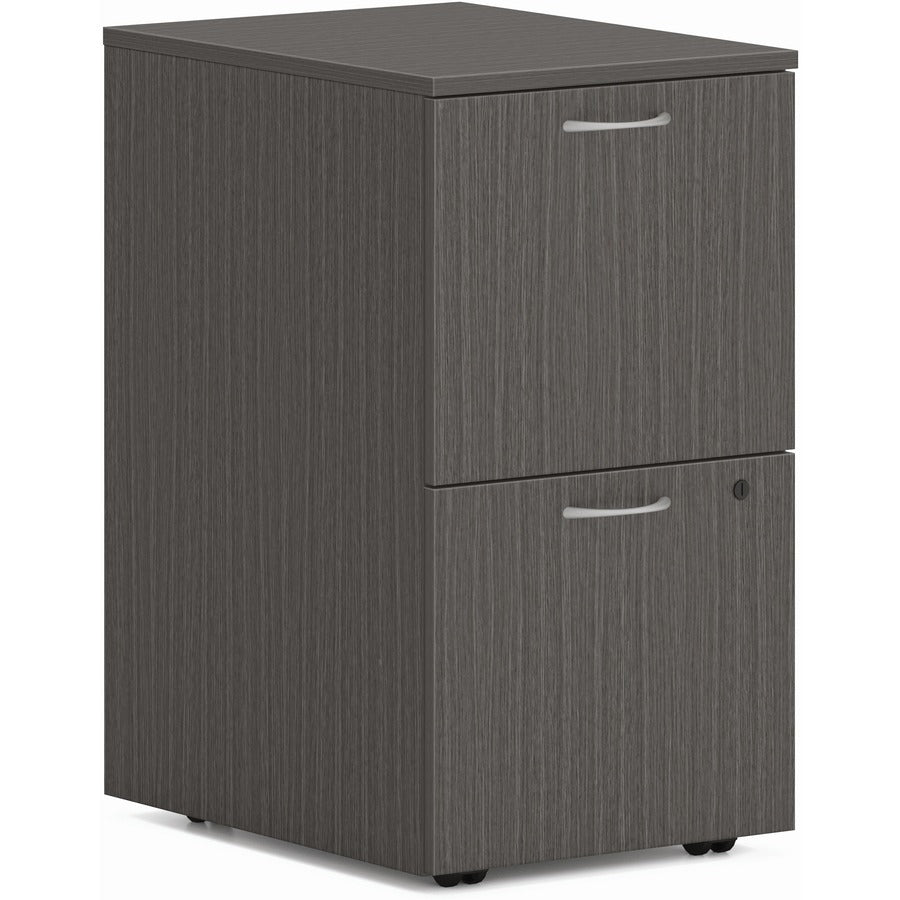 HON Mod HLPLPMFF Pedestal - 28" Height x 15" Width x 20" Depth - Total Drawer(s): 2 - Finish: Slate Teak - 1 Each