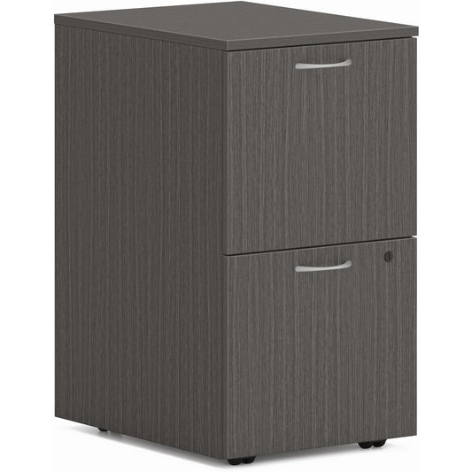 HON Mod HLPLPMFF Pedestal - 28" Height x 15" Width x 20" Depth - Total Drawer(s): 2 - Finish: Slate Teak - 1 Each
