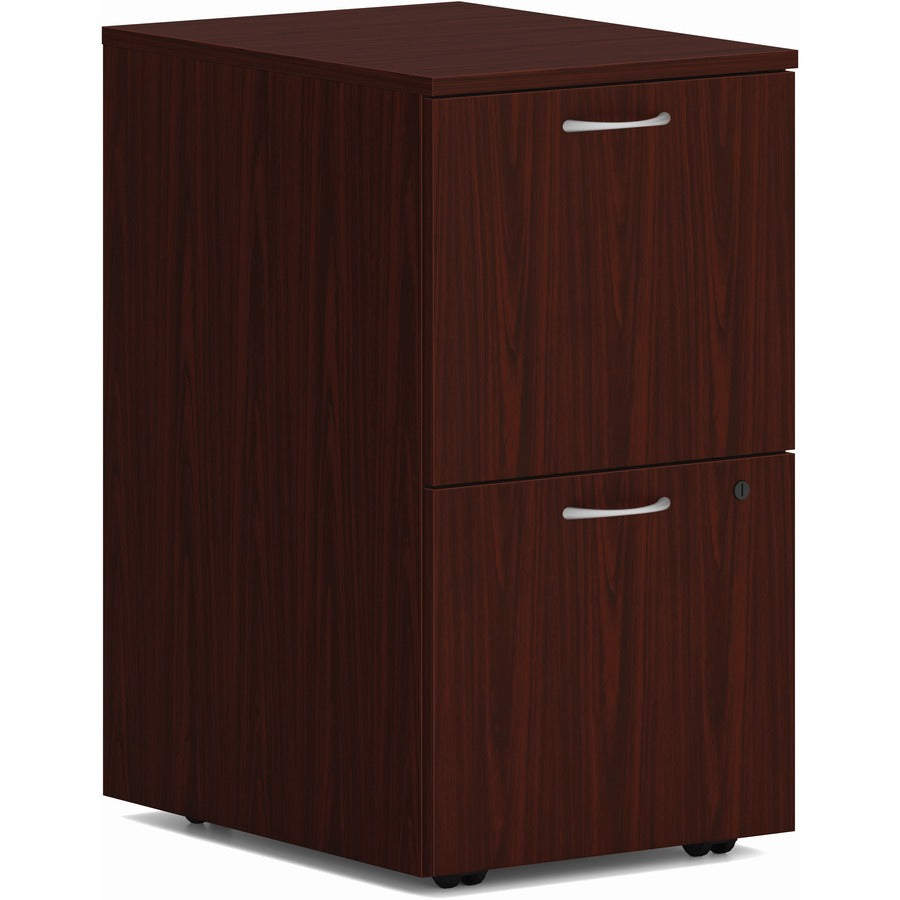 HON Mod HLPLPMFF Pedestal - 28" Height x 15" Width x 20" Depth - Total Drawer(s): 2 - Finish: Traditional Mahogany - 1 Each