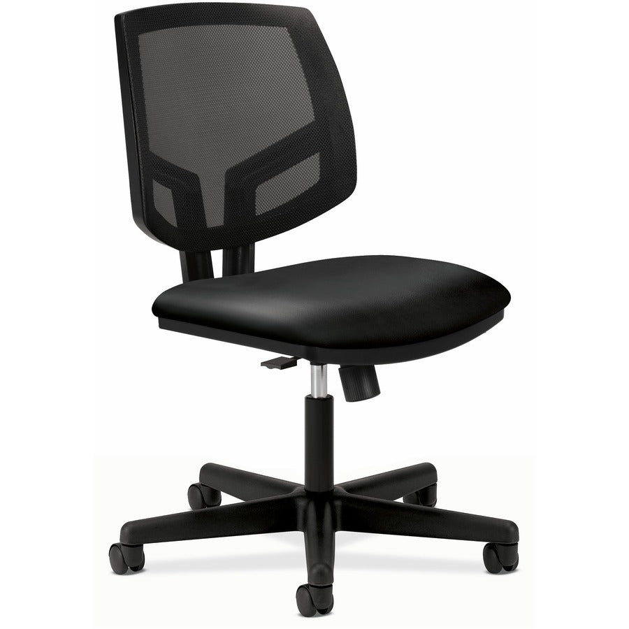 HON Volt Chair - Black Seat Color - Bonded Leather Seat Material - Black Back Color - Mesh Back Material - Black Frame Color - Black - 1 Each