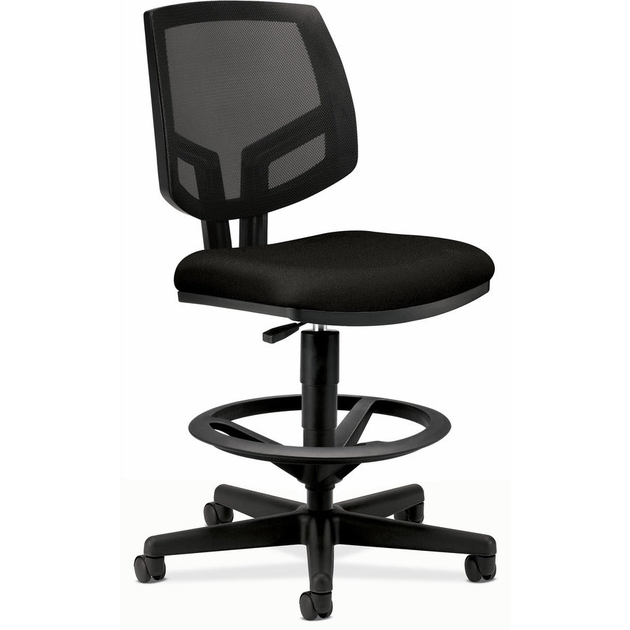 HON Volt Sitting Stool - Black Seat Color - Fabric Seat Material - Black Back Color - Mesh Back Material - Black Frame Color - Black - 1 Each