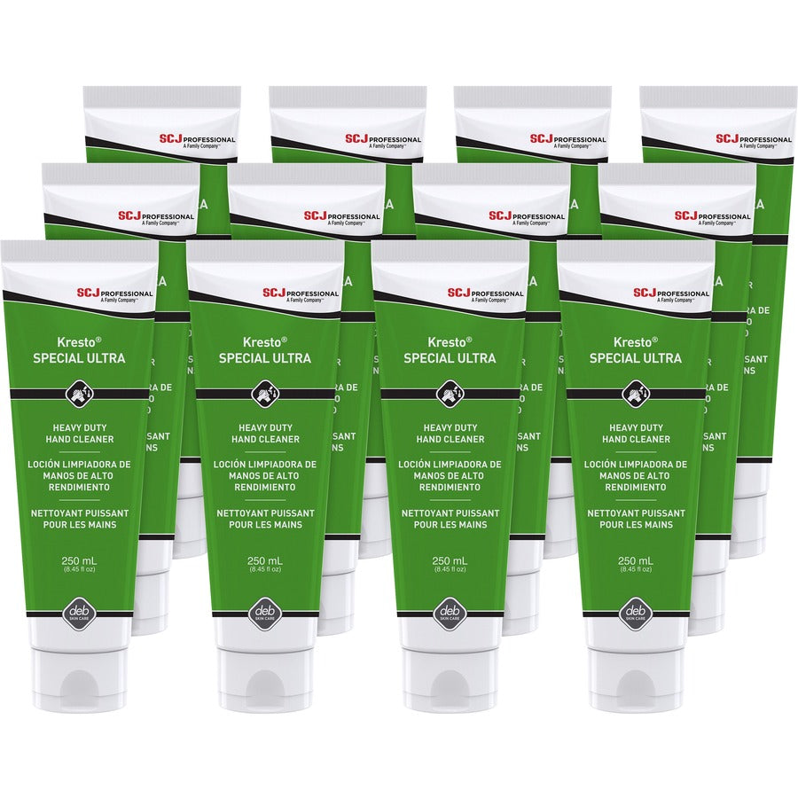 SC Johnson Kresto Special Ultra Hand Cleaner - 8.45 fl oz - Paint Remover - Hand, Industrial, Automotive - Brown - Soap-free, Heavy Duty, Odorless, Silicone-free - 12 / Carton