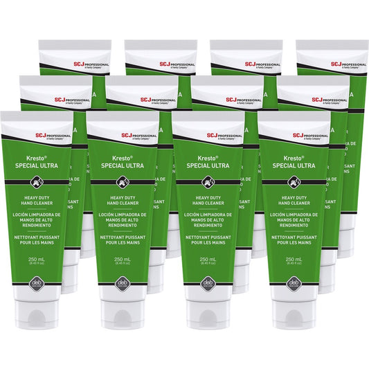 SC Johnson Kresto Special Ultra Hand Cleaner - 8.45 fl oz - Paint Remover - Hand, Industrial, Automotive - Brown - Soap-free, Heavy Duty, Odorless, Silicone-free - 12 / Carton