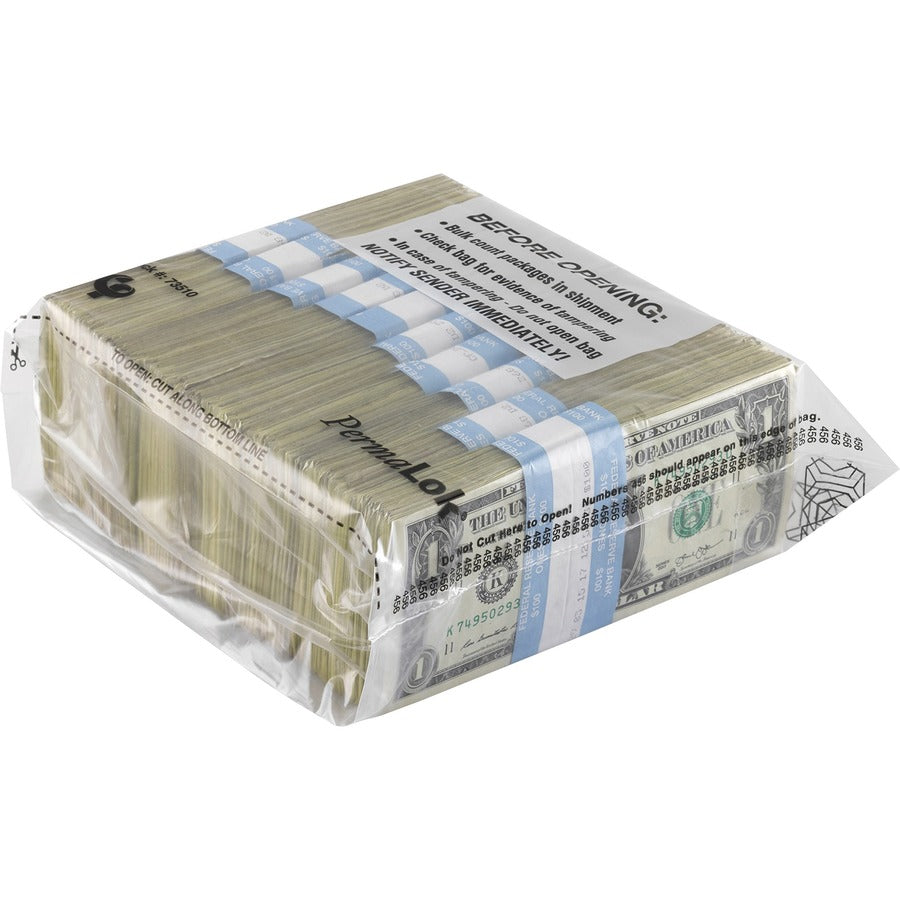 ControlTek PermaLOK Bundle Bags - 9.25" Length x 8" Width - Clear - Cash, Bill - 250 / Pack