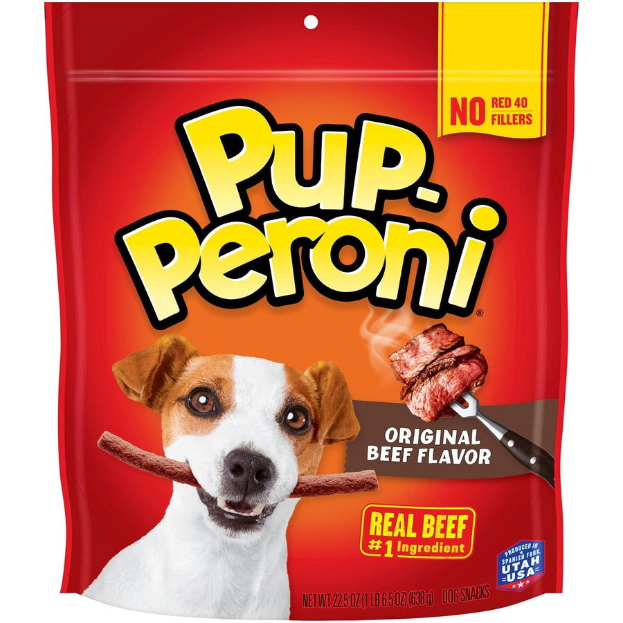 Pup-Peroni Dog Treats - For Dog - Chewy - Beef Flavor - 1.41 lb - 1 Each