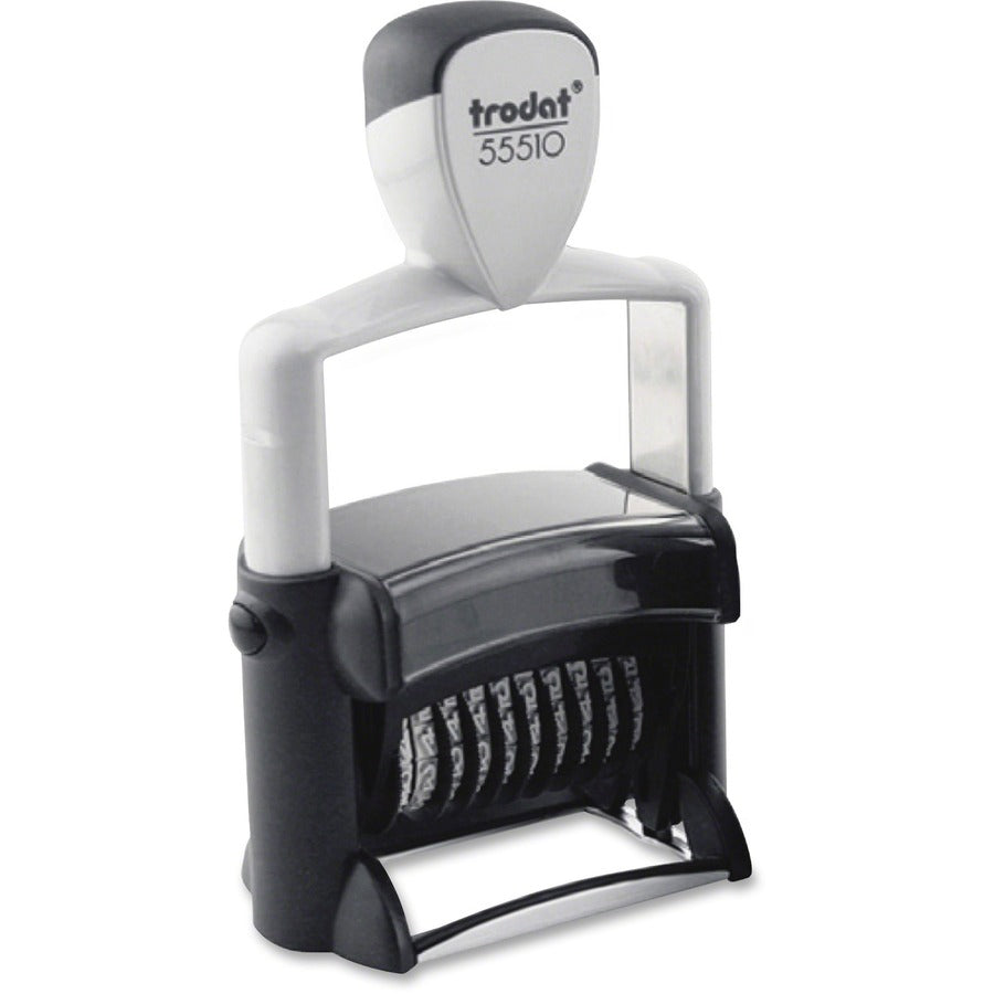 Trodat 10-Digit Self-Inking Stamp - Date Stamp - Black - 1 Each