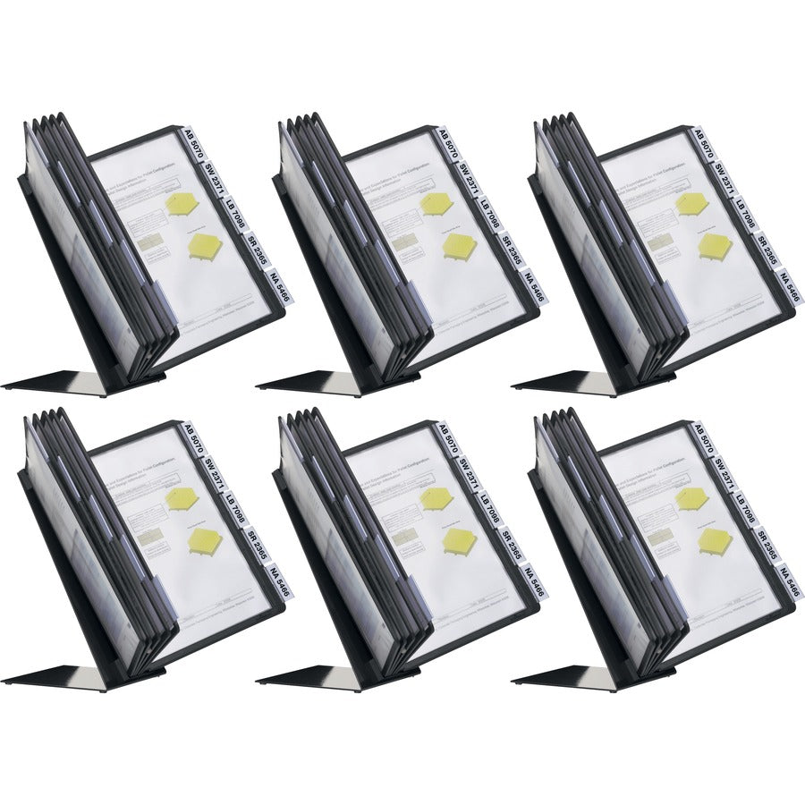 DURABLE Table 10 Display Panel System - Table - Support A4 Media - Sturdy, Rugged, Anti-glare, Non Expandable - Black - 6 / Carton