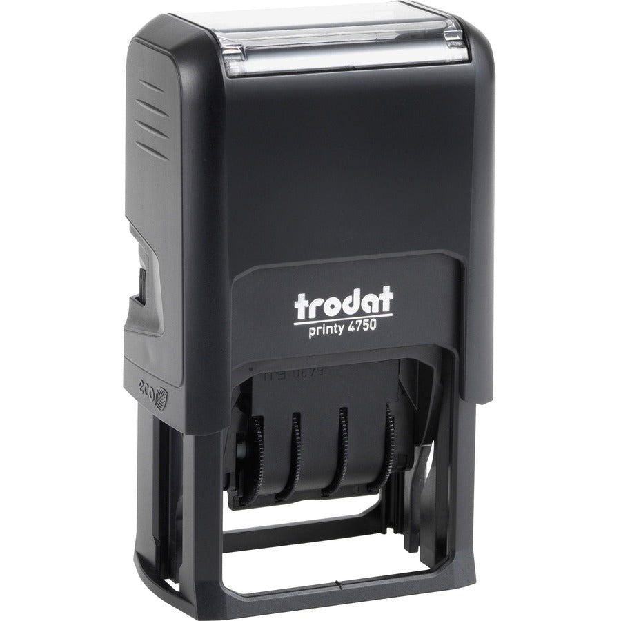 Trodat Ecoprinty 5-In-1 Date Stamp - Date Stamp - 10000 Impression(s) - Black, Red - 1 Each