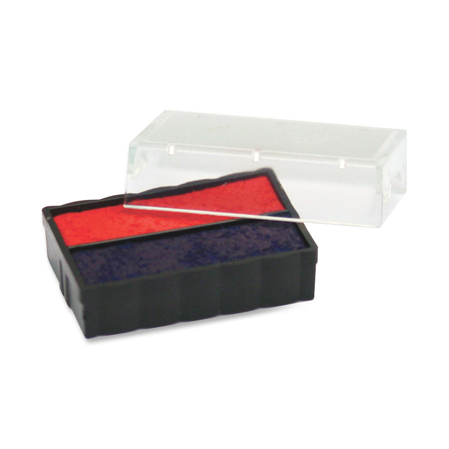 Trodat E4850L Replacement Ink Pad - Red, Blue Ink - Plastic - 1 Each
