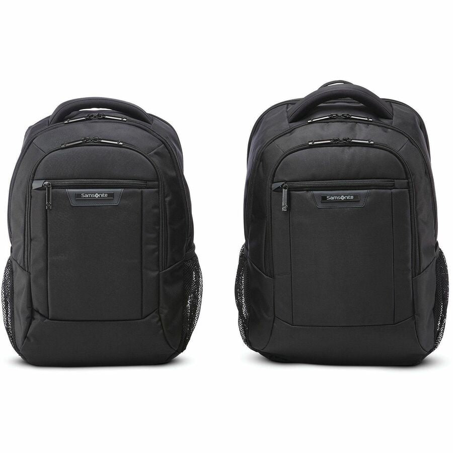 Samsonite Classic Business 2.0 Carrying Case (Backpack) for 13" to 15.6" Apple iPad Notebook, Tablet, Smartphone, Pen, Business Card, Accessories - Black - Polyester Body - Shoulder Strap, Handle - 17" Height x 7.2" Width x 11.3" Depth - Medium Size...