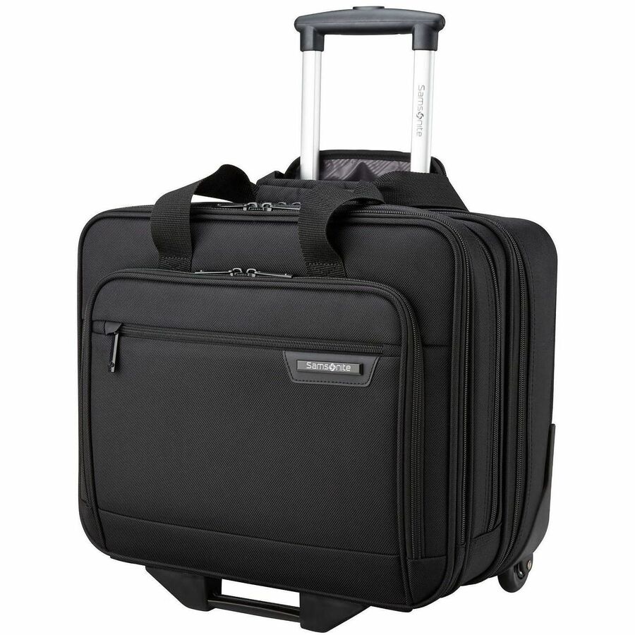 Samsonite Classic Business 2.0 Travel/Luggage Case (Briefcase) for 15.6" Travel, Notebook, Document, Accessories - Black - Polyester Body - Handle - 16.8" Height x 9" Width x 14.3" Depth - 1 Each