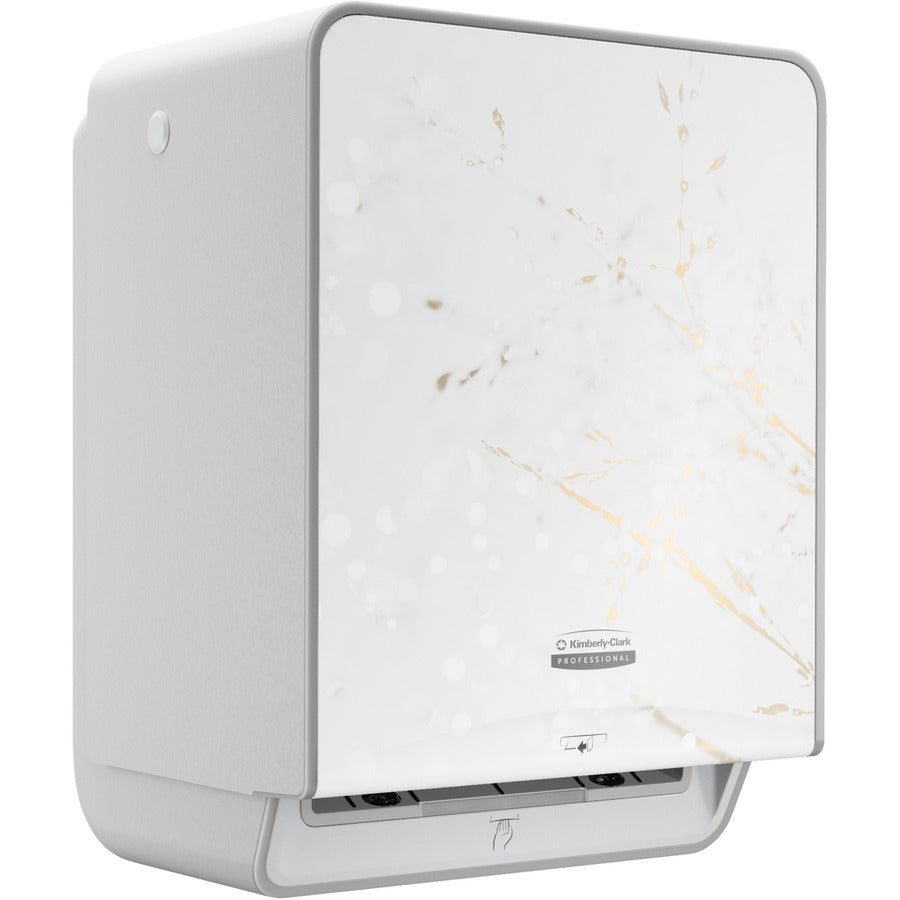 Kimberly-Clark Professional ICON Auto Roll Towel Dispenser - Touchless Dispenser - 16.5" Height x 12.4" Width x 10.2" Depth - Cherry Blossom - Automatic, Hinged, Jam-free, Key Lock, Push Button, Long Lasting - 1 Each