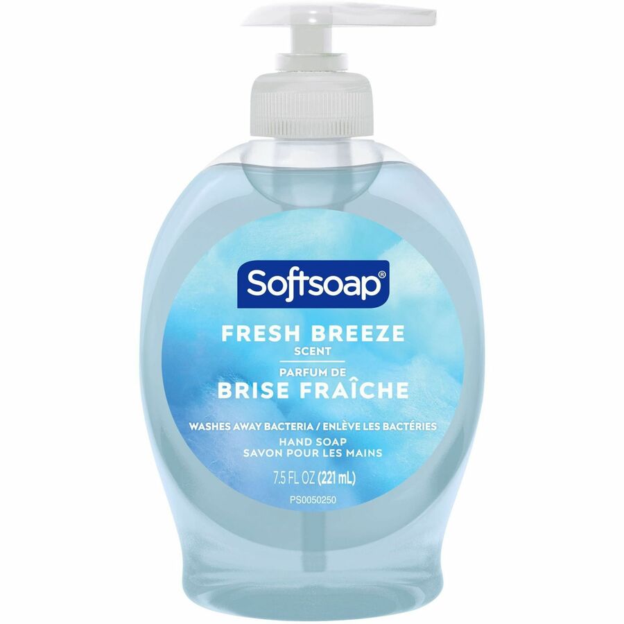 Softsoap Fresh Breeze Hand Soap - Fresh Breeze Scent - 7.50 fl oz - Pump Bottle Dispenser - Dirt Remover, Bacteria Remover, Kill Germs - Hand, Skin - Moisturizing - Antibacterial - Blue - Rich Lather, Recyclable, Paraben-free, Phthalate-free, pH Balanc...