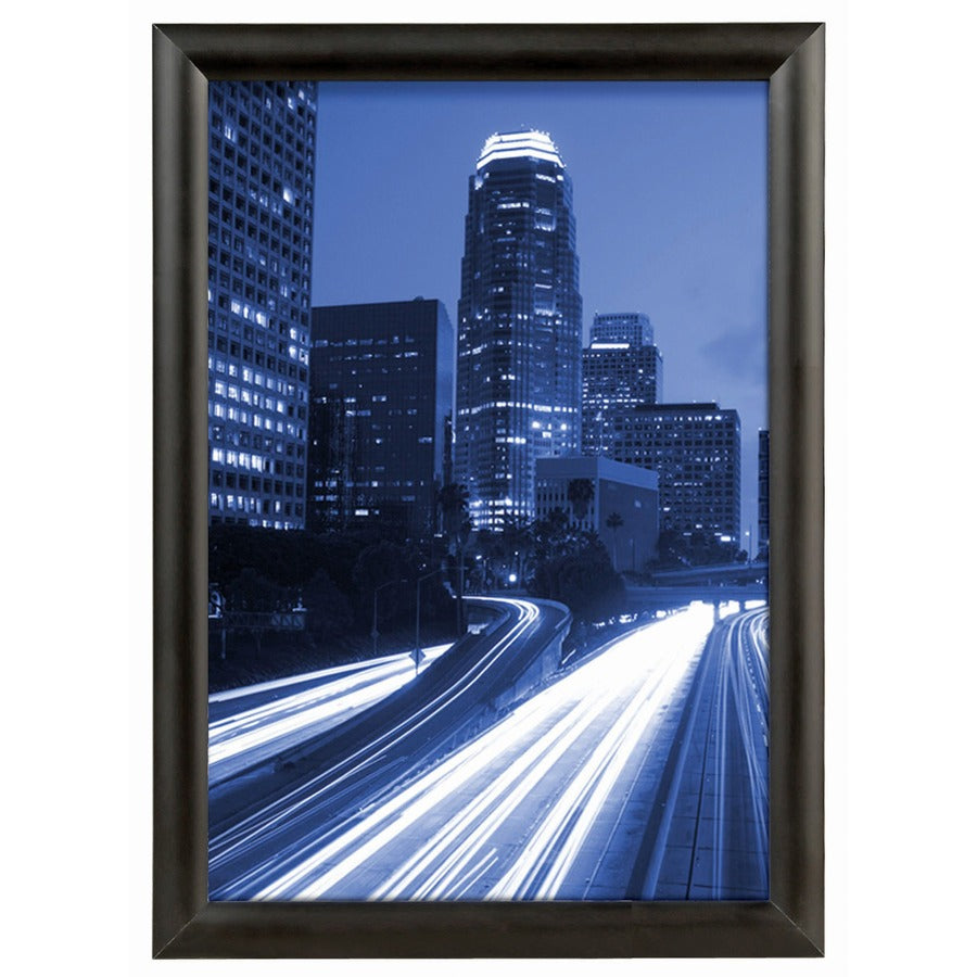 Seco Classic Snap Frame - 12" x 18" Frame Size - Rectangle - Black - Aluminum - Black - 1 Each