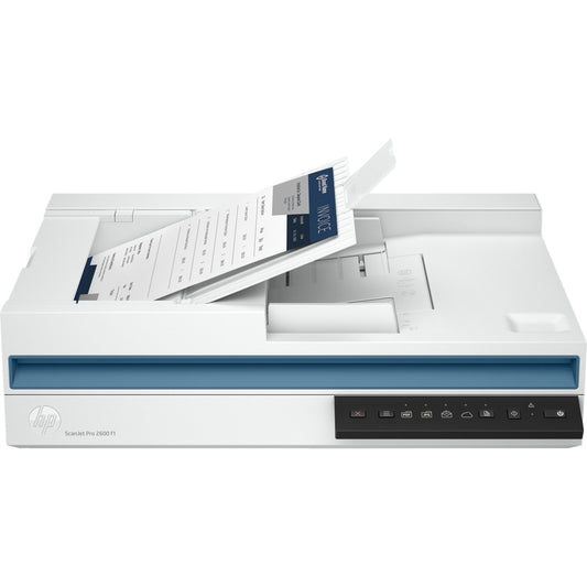 HP ScanJet Pro 2600 f1 ADF Scanner - 600 x 600 dpi Optical - 48-bit Color - 25 ppm (Mono) - 25 ppm (Color) - PC Free Scanning - Duplex Scanning - USB