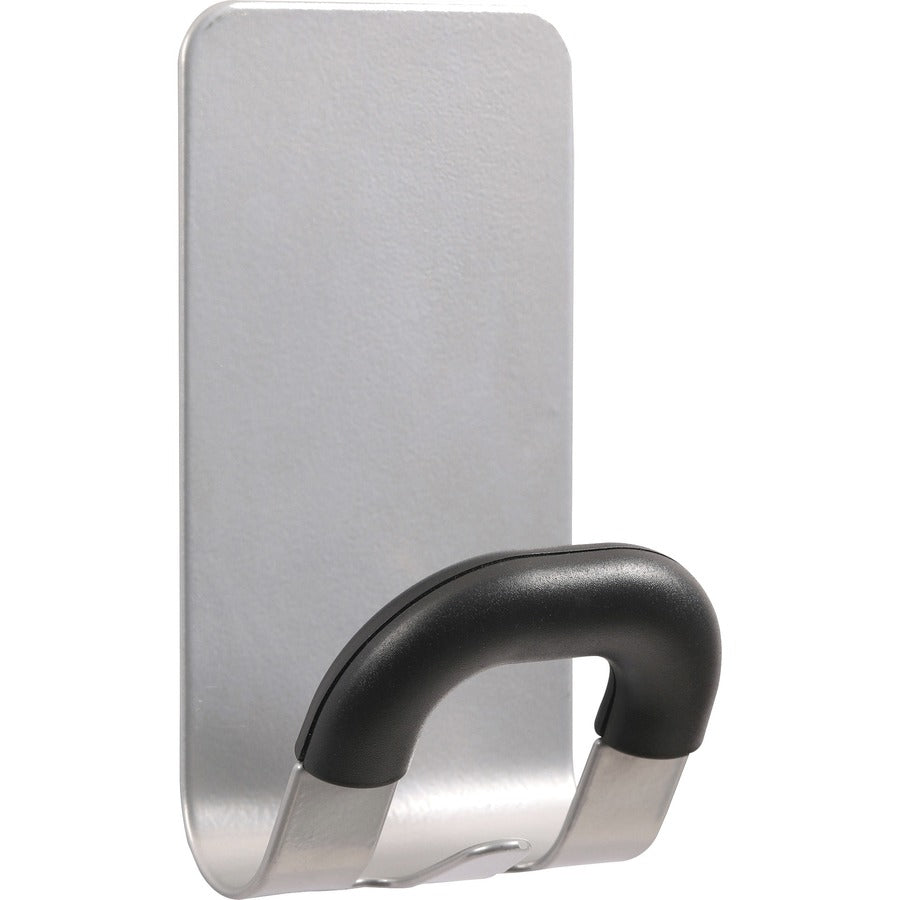 Alba Magnetic Coat Hook - 11.02 lb (5 kg) Capacity - for Coat, Metal, Cabinet, Door, Clothes, Umbrella, Key, Accessories - Acrylonitrile Butadiene Styrene (ABS) - Gray - 24 / Carton