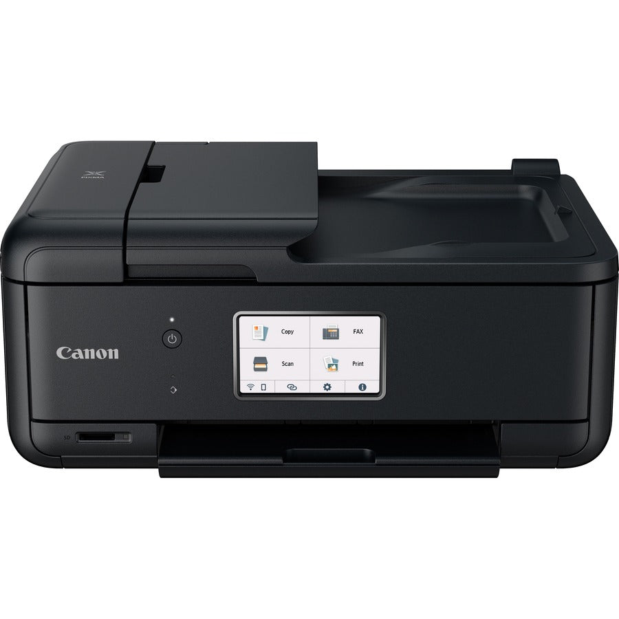 Canon TR8620A Wireless Inkjet Multifunction Printer - Color - Black - Copier/Fax/Printer/Scanner - 4800 x 1200 dpi Print - Color Scanner - Color Fax - Ethernet - Wireless LAN - Wireless PictBridge - USB - For Photo Print - 1 Each