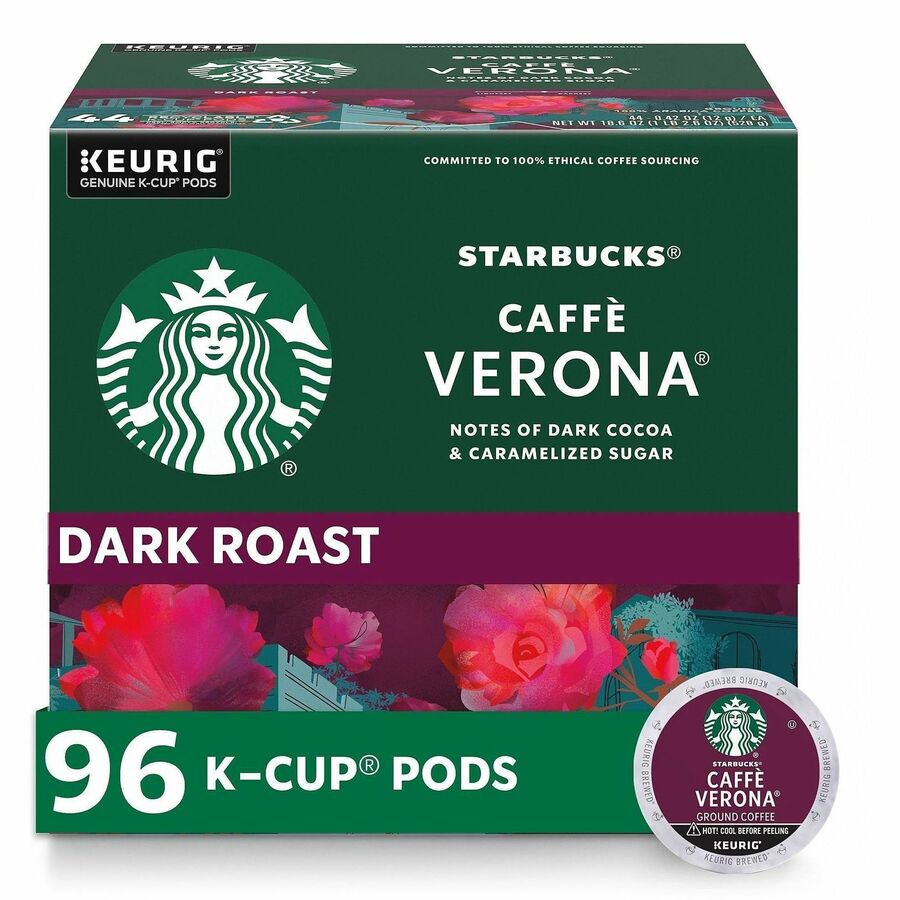 Starbucks&reg, K-Cup Caffe Verona Coffee - Compatible with Keurig Brewer - K-Cup - Caffe Verona - 24/Box - 4 / Carton