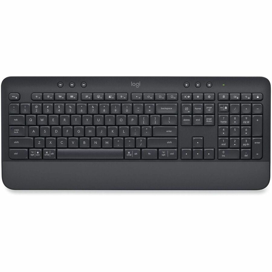 Logitech Signature K650 (Graphite) - Wireless Connectivity - Bluetooth/RF - 5.1 - 32.81 ft - ChromeOS - PC, Mac - AA Battery Size Supported - Graphite