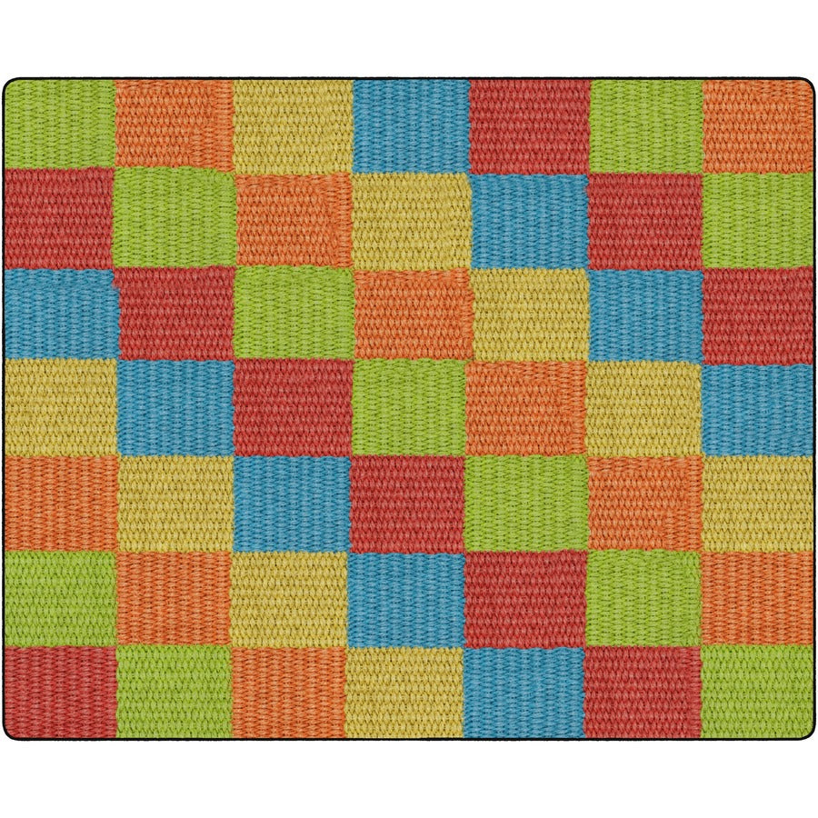 Flagship Carpets Basketweave Blocks Class Rug - Floor Rug - 10.60 ft Length x 13.20 ft Width - Rectangle - Multi - Nylon
