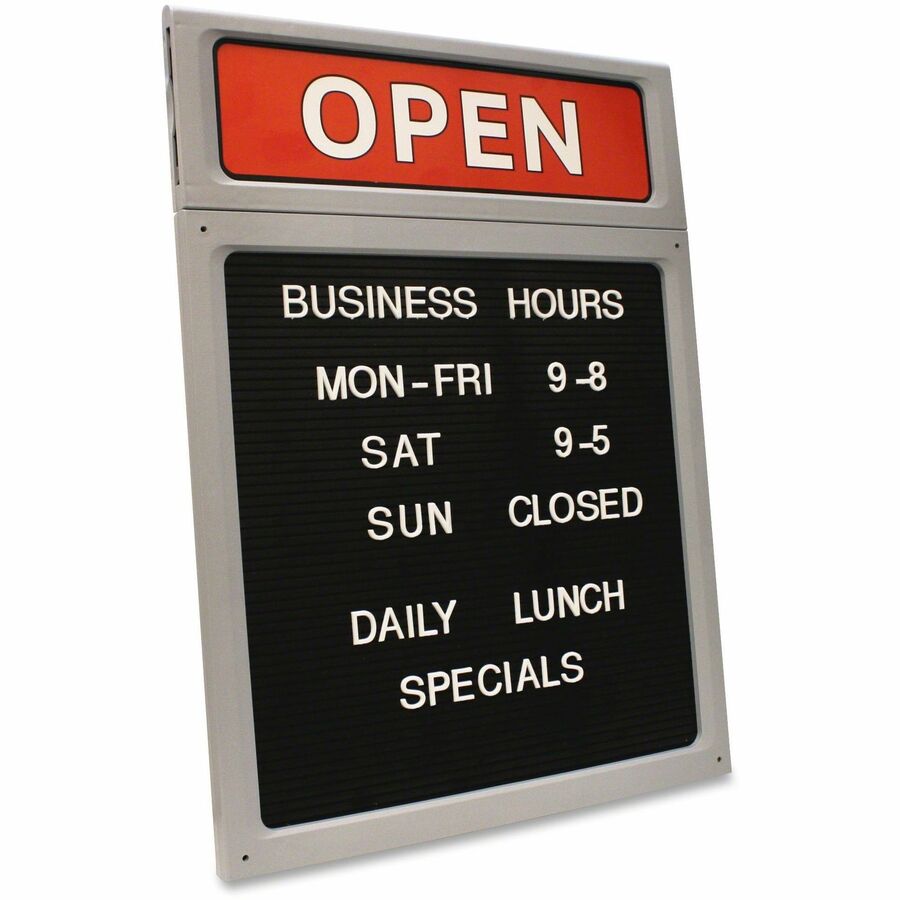 Cosco Custom Message Sign - Print/Message "Business Hour" - Lightweight, Molded - Message, Display - White - 1 Each