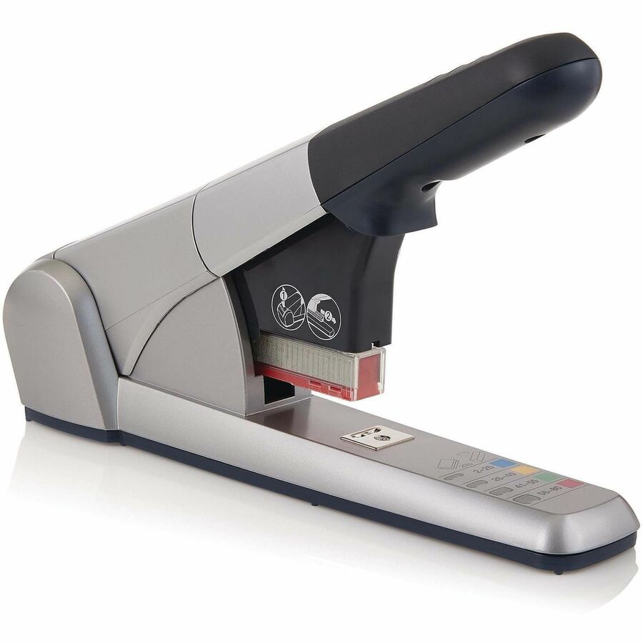 Rapid Heavy Duty Cartridge Stapler - Staples Upto 80 Sheet - Holds Upto 210 Staple - 1.70" Throat Depth - Silver - 1 Each