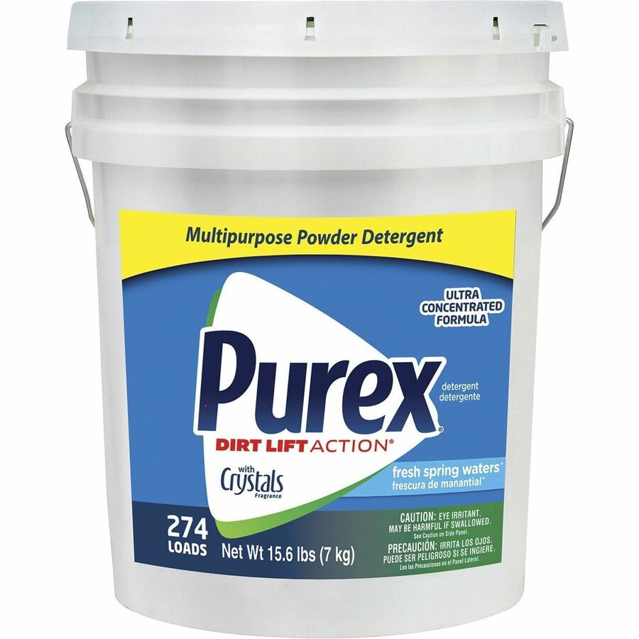 Purex Fresh Spring Dry Detergent - For Fabric - Concentrate - Powder - 249.60 oz (15.60 lb) - Fresh Spring Waters Scent - Recommended For: Dirt Remover, Stain Remover - White - 1 Each