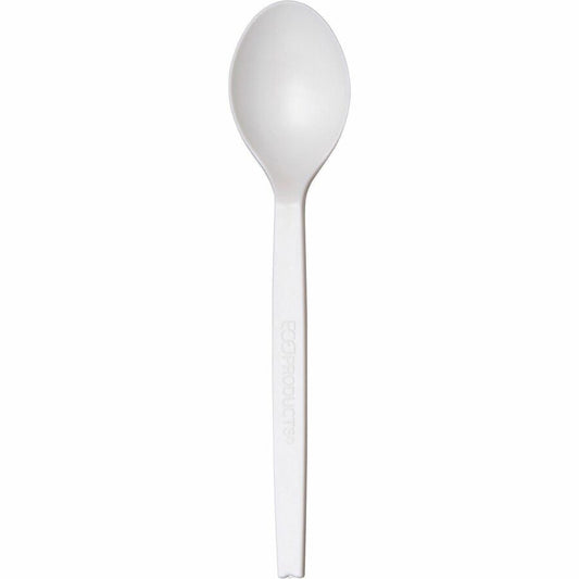WNA 7" Plant Starch Spoons - Spoon - Breakroom - Plant Starch - Beige - 50/Pack - 20 / Carton