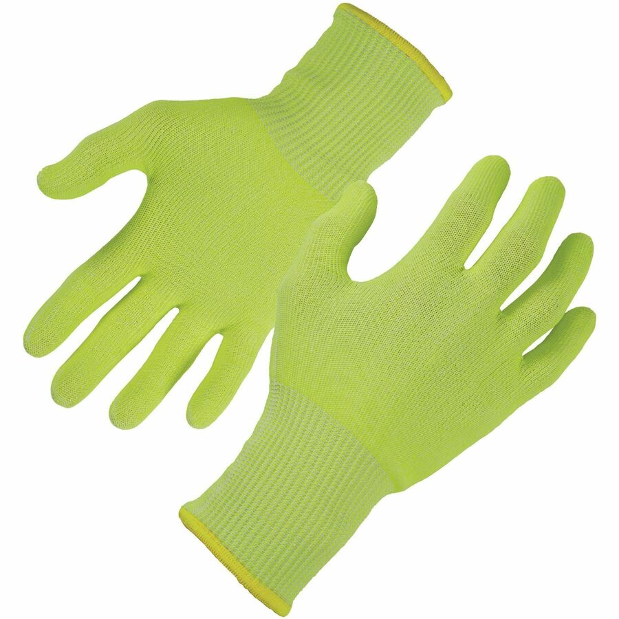 Ergodyne 7040 Cut-Resistant Food-Grade Gloves - 6" Glove Length - Debris, Dirt Protection - Small Size - High Performance Polyethylene (HPPE), Fiber - Lime - Cut Resistant, Breathable, Comfortable, Slash Resistant, Lightweight, Snug Fit, High Visibilit...
