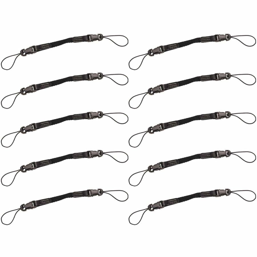 Ergodyne 3136 Scanner Adapter Straps - Loop Attachment - Black - Polyester - 10 / Pack