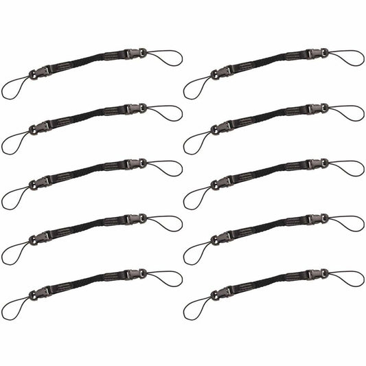 Ergodyne 3136 Scanner Adapter Straps - Loop Attachment - Black - Polyester - 10 / Pack