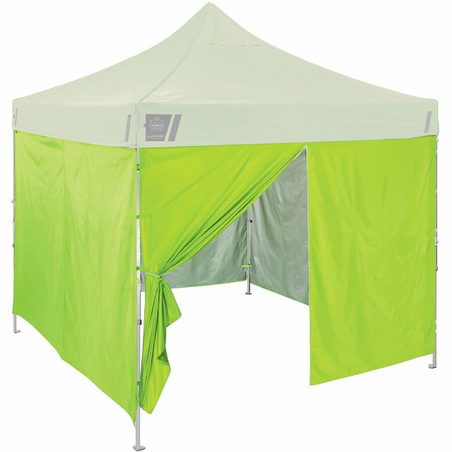 Ergodyne 6054 Pop-Up Tent Sidewall Kits - Lime - Polyurethane, Polyester, Polyethylene, Polyester Fabric