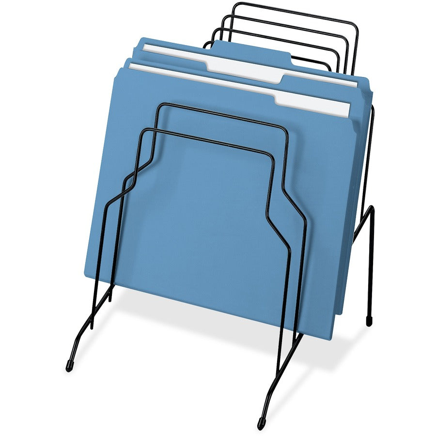 Fellowes Wire Step File - 8 Compartment(s) - Drawer Size : 8.50" x 14" - 11.81" Height x 10.13" Width x 12.13" Depth - Desktop - Black - Steel - 1 Each