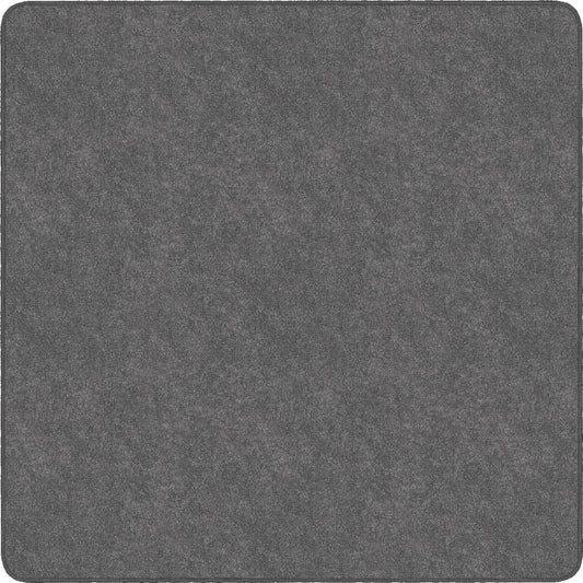 Flagship Carpets Amerisoft Solid Color Rug - 12 ft Length x 12 ft Width - Square - Gray - Nylon, Polyester