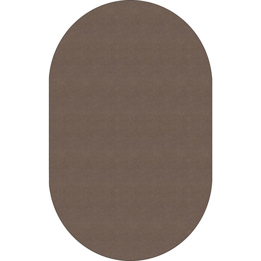 Flagship Carpets Ameristrong Solid Color Rug - Floor Rug - Traditional - 91.20" Length x 12 ft Width - Oval - Almond - Fiber, Nylon