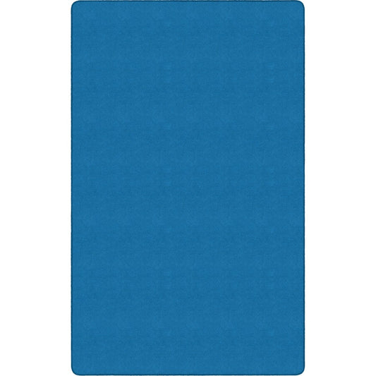 Flagship Carpets Ameristrong Solid Color Rug - Floor Rug - Traditional - 108" Length x 72" Width - Rectangle - Blue Bird - Nylon