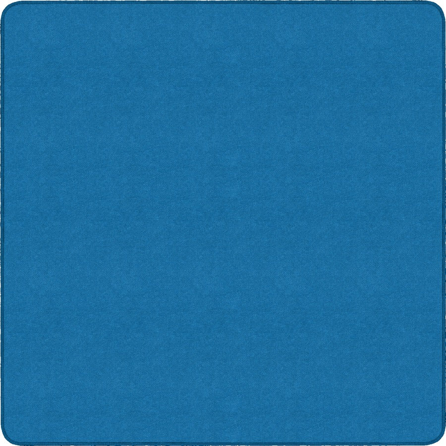 Flagship Carpets Ameristrong Solid Color Rug - Floor Rug - Traditional - 12 ft Length x 12 ft Width - Square - Blue Bird - Fiber, Nylon