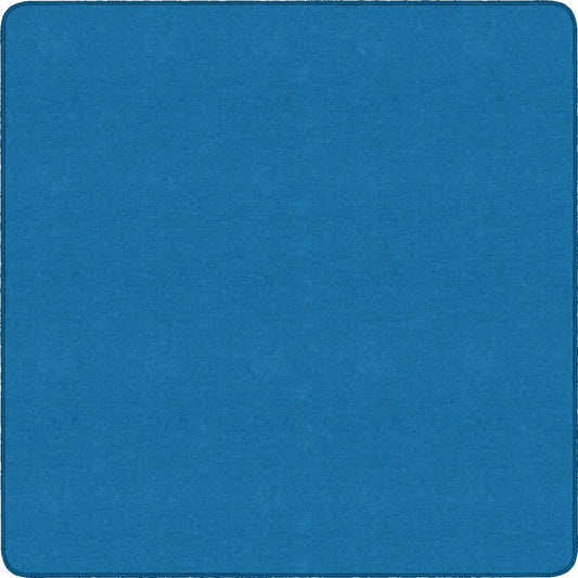Flagship Carpets Ameristrong Solid Color Rug - Floor Rug - Traditional - 12 ft Length x 12 ft Width - Square - Blue Bird - Fiber, Nylon