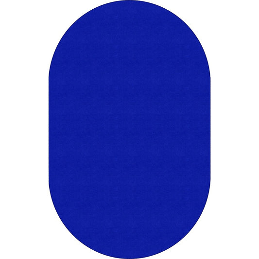 Flagship Carpets Ameristrong Solid Color Rug - Floor Rug - Traditional - 91.20" Length x 12 ft Width - Oval - Royal Blue - Fiber, Nylon