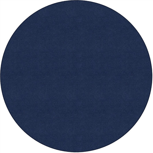 Flagship Carpets Ameristrong Solid Color Rug - Floor Rug - Traditional - 72" Diameter - Round - Navy - Nylon