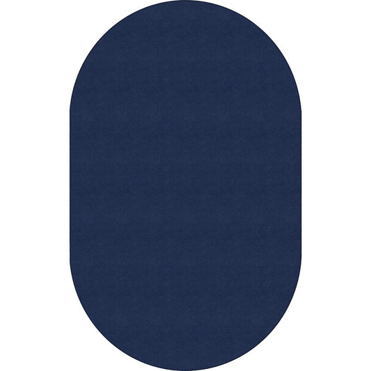 Flagship Carpets Ameristrong Solid Color Rug - Floor Rug - Traditional - 91.20" Length x 12 ft Width - Oval - Navy - Fiber, Nylon