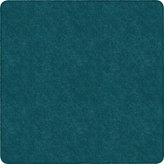 Flagship Carpets Amerisoft Solid Color Rug - 12 ft Length x 12 ft Width - Square - Marine Blue - Nylon, Polyester