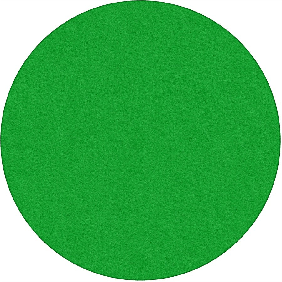 Flagship Carpets Classic Solid Color 6' Round Rug - Floor Rug - Traditional - 72" Diameter - Round - Lime Green - Nylon, Yarn