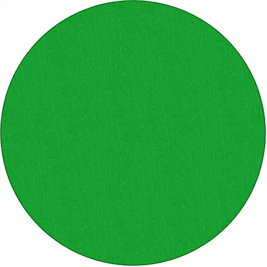 Flagship Carpets Classic Solid Color 6' Round Rug - Floor Rug - Traditional - 72" Diameter - Round - Lime Green - Nylon, Yarn