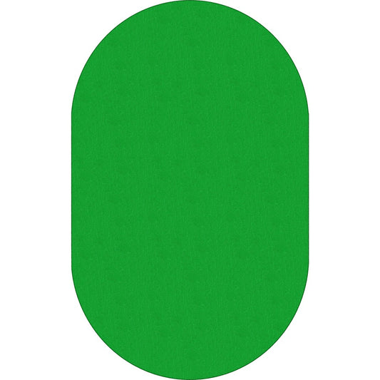 Flagship Carpets Classic Solid Color 12' Oval Rug - Floor Rug - Traditional - 12 ft Length x 90" Width - Oval - Lime Green - Nylon, Yarn