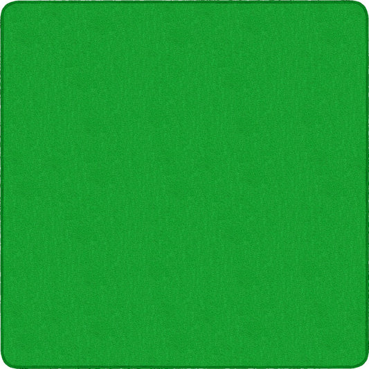 Flagship Carpets Classic Solid Color 12' Square Rug - Floor Rug - Traditional - 12 ft Length x 12 ft Width - Square - Lime Green - Nylon, Yarn