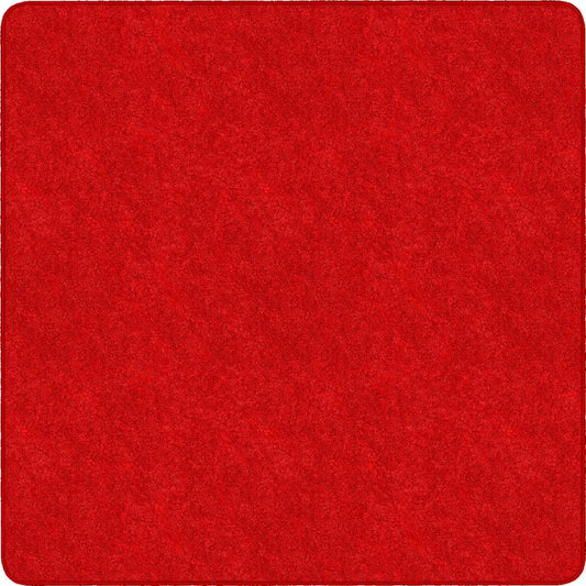 Flagship Carpets Amerisoft Solid Color Rug - 12 ft Length x 12 ft Width - Square - Classic Red - Nylon, Polyester