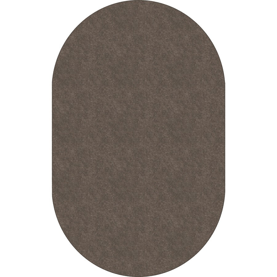 Flagship Carpets Amerisoft Solid Color Rug - 12 ft Length x 90" Width - Oval - Wheat - Nylon, Polyester