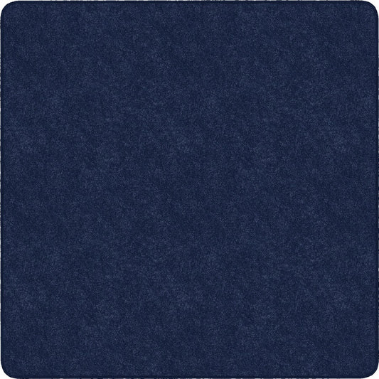 Flagship Carpets Amerisoft Solid Color Rug - 12 ft Length x 12 ft Width - Square - Navy Blue - Nylon, Polyester