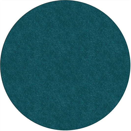 Flagship Carpets Amerisoft Solid Color Rug - 72" Diameter - Round - Marine Blue - Nylon, Polyester
